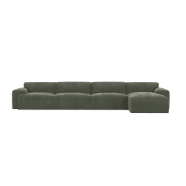 Chaise Sofa Right Facing - 4 Seater