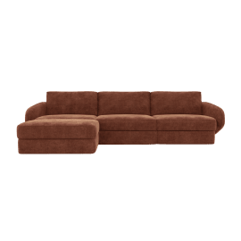 Esme Muse Rust Sofa - 3 Seater and Ottoman