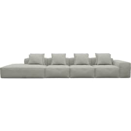 Riley Toorak Pebble Modular Sofa - 1x Arm, 3x Armless, 1x Left Terminal