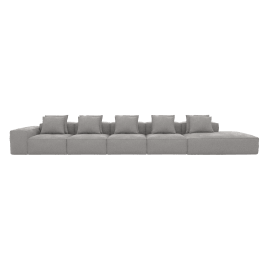 Riley Toorak Pebble 6 Seater Terminal Right Modular Sofa