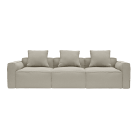 Riley Apt Plaza Natural Sofa - 3 Seater