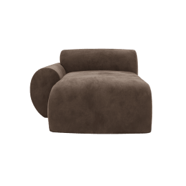 Malmo Muse Chocolate Chaise Left Arm Facing Sofa Module