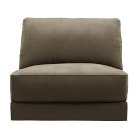 Monica Tribute Walnut Armless Sofa Chair Module
