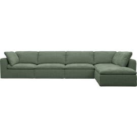 Cloud Deep Tribute Dark Jade Modular Sofa - 6 Piece