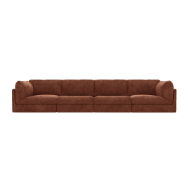 Finley Muse Rust Modular Sofa - 4 Seater