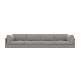 Finley Toorak Pebble Modular Sofa - 4 Seater