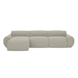 Malmo Plaza Natural Chaise Left Arm Facing Sofa - 3 Seater