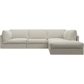 Finley Boucle Ivory Modular Sofa - 5 Seater RAF Terminal