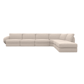 Esme Boucle Pumice Sofa - 6 Seater RAF Terminal