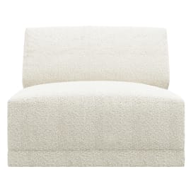 Haven Boucle Ivory Armless Sofa Chair Module