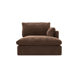Willow Muse Chocolate Chaise Right Arm Facing Sofa Module