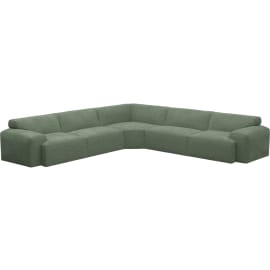 Copenhagen Tribute Dark Jade Sofa - 5 Seater Wedge Corner Sofa