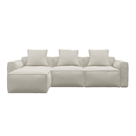 Riley Apt Toorak Pearl Sofa - 3 Seater and Ottoman