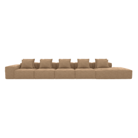 Riley Avon Honey 6 Seater Terminal Right Modular Sofa