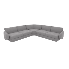 Esme View Steel Corner Sofa - 5 Seater