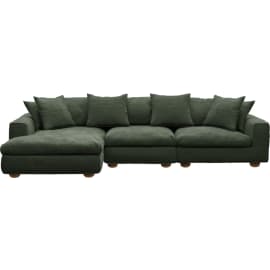 Tully Muse Forest Chaise Left Facing Sofa - 3 Seater