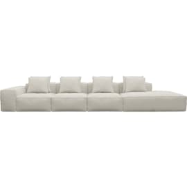 Riley Toorak Pearl Modular Sofa - 1x Arm, 3x Armless, 1x Right Terminal