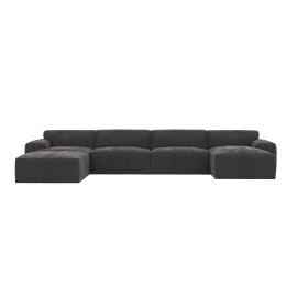 U-Shaped Modular Sofa with Chaise RAF - 5 Seater
