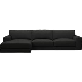 Monica California Charcoal Chaise Sofa Left Arm Facing - 3 Seater