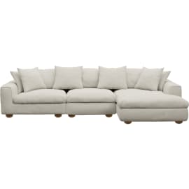 Tully Toorak Pearl Chaise Right Facing Sofa - 3 Seater