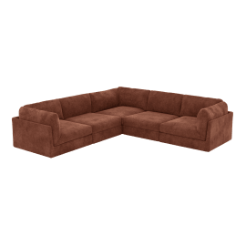 Finley Muse Rust Corner Sofa - 5 Seater