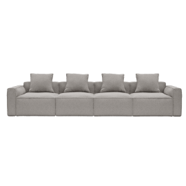 Riley Apt Boucle Pumice Sofa - 4 Seater