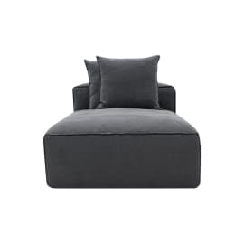 Riley Linen Charcoal Chaise Sofa Module