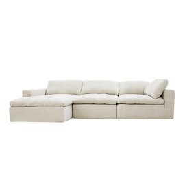 Cloud Deep Muse Flax Modular Sofa - 3 Seater Left Facing Chaise