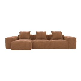 Riley Tribute Chestnut 3 Seater Modular Chaise Sofa