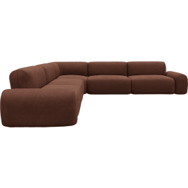 Beckett Muse Rust Modular Corner Sofa - 7 Piece