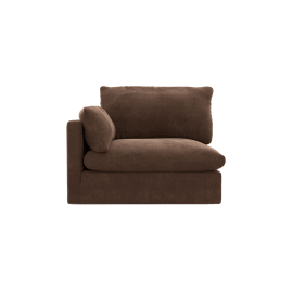 Willow Muse Chocolate 1 Seat Left Arm Facing Sofa Module