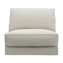 Monica Boucle Ivory Armless Sofa Chair Module