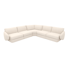 Esme View Cream Corner Sofa - 5 Seater