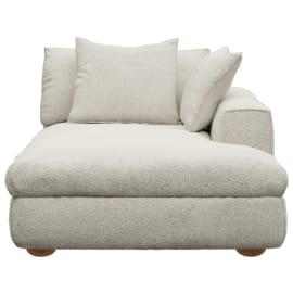 Tully Boucle Ivory Chaise Right Arm Facing Module