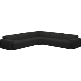 Copenhagen California Charcoal Sofa - 5 Seater Wedge Corner Sofa