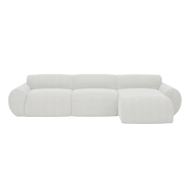 Malmo Kent Bisque Chaise Right Arm Facing Sofa - 3 Seater