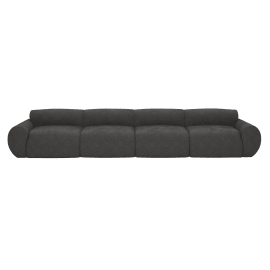 Malmo California Charcoal Sofa - 4 Seater