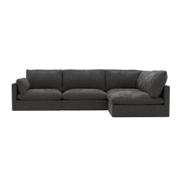 Willow California Charcoal Corner Sofa - 4 Seater RAF Terminal