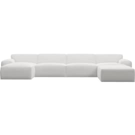 Copenhagen Muse Frost Sofa - 5 seater U Shaped Modular with LAF Chaise