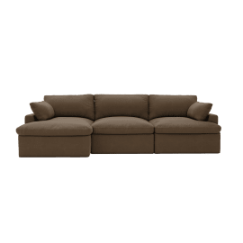 Retreat Blaze Mocha Chaise Sofa Left Arm Facing