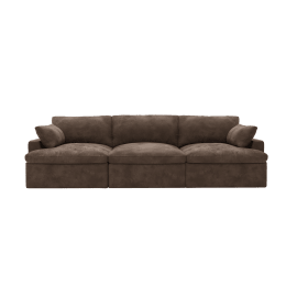 Retreat Muse Chocolate Modular Sofa - 3 Piece
