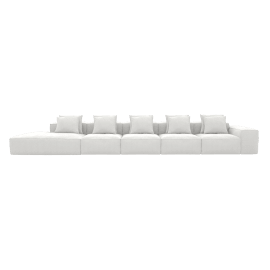 Riley Muse Frost 6 Seater Terminal Left Modular Sofa