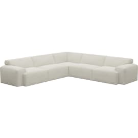 Copenhagen Boucle Ivory Sofa - 5 Seater Corner Sofa