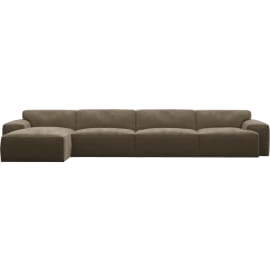 Copenhagen Tribute Walnut Sofa - 4 Seater LAF Chaise
