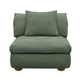 Tully Tribute Dark Jade Armless Sofa Chair Module