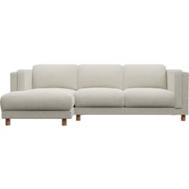 Hayes Boucle Ivory Left Arm Facing Chaise Sofa - 3 Seater