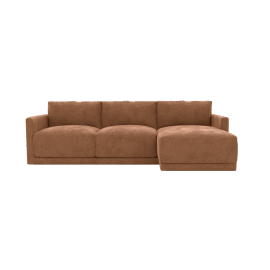 Haven Tribute Chestnut 3 Seater Chaise Sofa Right Facing