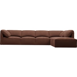 Kai Muse Rust Modular Sofa - 5 Seater and Ottoman