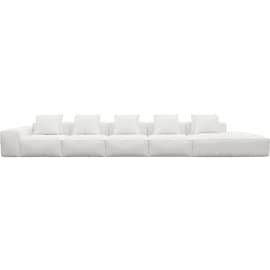 Riley Noa Fog Modular Sofa - 1x Arm, 4x Armless, 1x Right Terminal