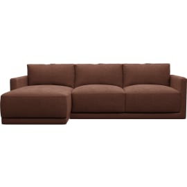 Haven Apt Muse Rust Chaise Left Facing Sofa